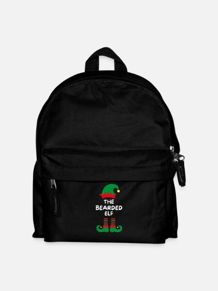 The bearded elf. Funny saying for Christmas - Kids' Backpack - black