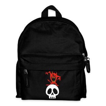 Demon on a Skull - Kids' Backpack - black - Front