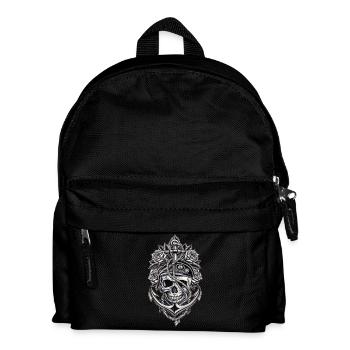 Navy Totenkopf Anker Gothic Totenschädel - Kinder Rucksack - Schwarz - Vorne