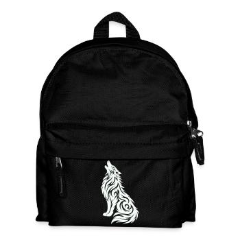 Wolf Tribal - Kinder Rucksack - Schwarz - Vorne