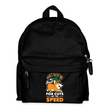 Warte Auf Mich, Ich Habe Kleine Beine - Kinder Rucksack - Schwarz - Vorne