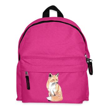 Little forest fox - a gentle companion - Kids' Backpack - fuchsia - Front