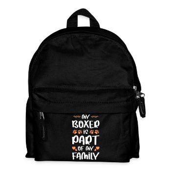 Mein Boxer Ist Teil Meiner Familie - Kinder Rucksack - Schwarz - Vorne