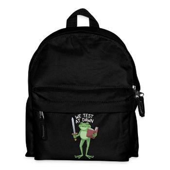 Dawn Test Frog: Sword & Scroll - Kids' Backpack - black - Front