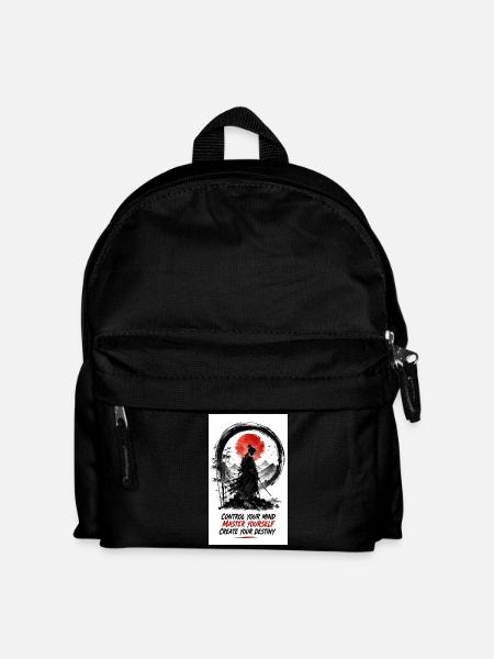 Samurai Zen: Control Your Mind - Kids' Backpack - black