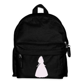Silhouette de princesse lilas - Sac à dos Enfant - noir - Devant