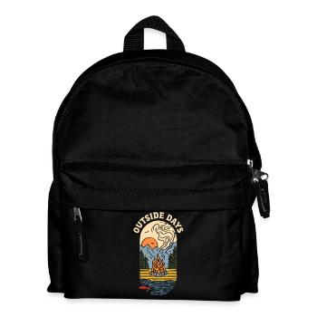 Outdoor days Campfire at the lake - Kids' Backpack - black - Front