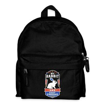 Kaninchen mit Exit-Strategie - Kinder Rucksack - Schwarz - Vorne