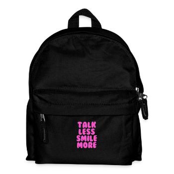 Talk less smile more pink - Kids' Backpack - black - Front
