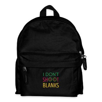 I Don't Shoot Blanks Baby Shower Dad Est 2024 - Kids' Backpack - black - Front