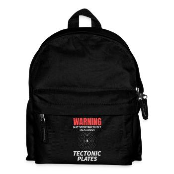 Tektonische Platten Geologie Geowissenschaften Warnung - Kinder Rucksack - Schwarz - Vorne