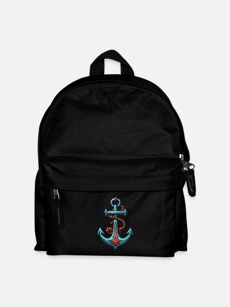 Anker Design - Kinder Rucksack - Schwarz