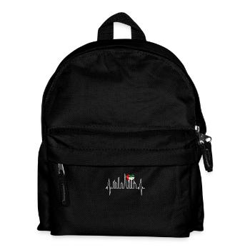 Dubai Skyline Herzschlag Burj Khalifa VAE Flagge - Kinder Rucksack - Schwarz - Vorne