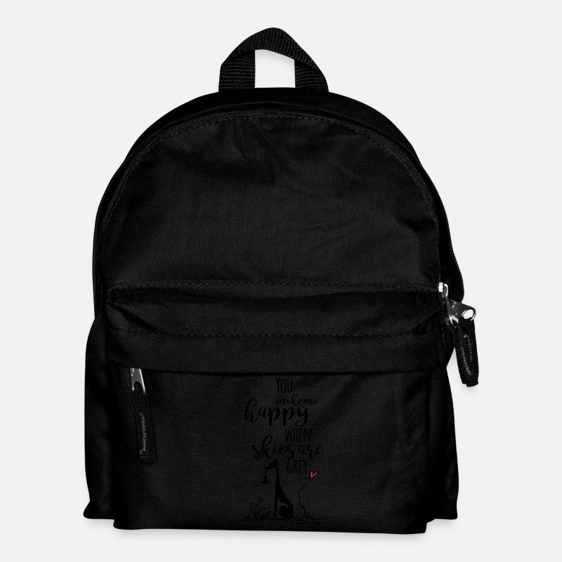 You make me happy - Kinder Rucksack - Schwarz