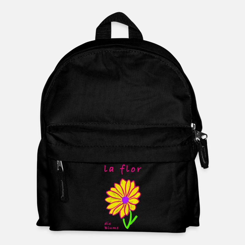 Die Blume auf Spanisch - Kinder Rucksack - Schwarz