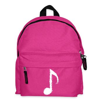 Musical Note Brush Design Modern Vector White - Kids' Backpack - fuchsia - Front