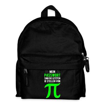 Mein Passwort Letzten 8 Pi-Stellen - Kinder Rucksack - Schwarz - Vorne