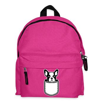 Français Bouledogue - Sac à dos Enfant - fuchsia - Devant