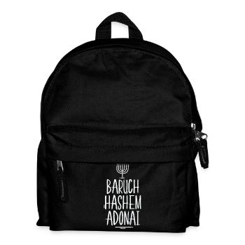 Baruch HaShem Adonai - Kids' Backpack - black - Front