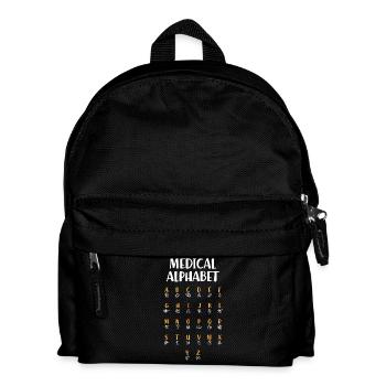 Medizinisches Alphabet (dunkel) - Kinder Rucksack - Schwarz - Vorne