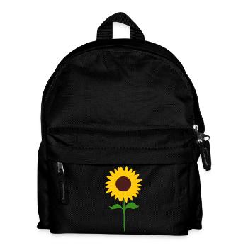 Fleur, Jaune, Fleur Jaune, Fleurs, Tournesol, Fleur - Sac à dos Enfant - noir - Devant