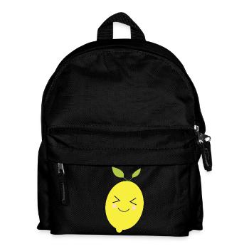 Citron, Citron vert, Citron vert, Fruits, Fruits, Végétalien - Sac à dos Enfant - noir - Devant