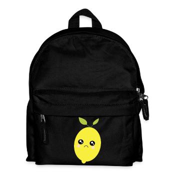 Citron, Citron vert, Citron vert, Fruits, Fruits, Végétalien - Sac à dos Enfant - noir - Devant
