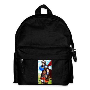 Mehrfarbiger Ritter Gladiator - Kinder Rucksack - Schwarz - Vorne