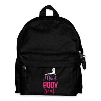 Yoga - Geist, Körper, Seele - Kinder Rucksack - Schwarz - Vorne