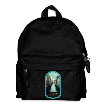 Speicherstadt: Historischer Charme in Hamburg - Kinder Rucksack - Schwarz - Vorne