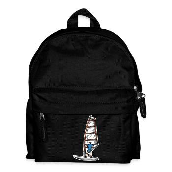 Funny windsurfer boy - Kids' Backpack - black - Front