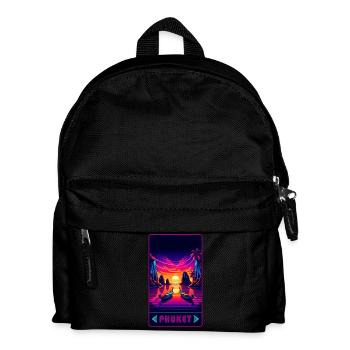 Phuket Thailand Sonnenuntergang Design - Kinder Rucksack - Schwarz - Vorne
