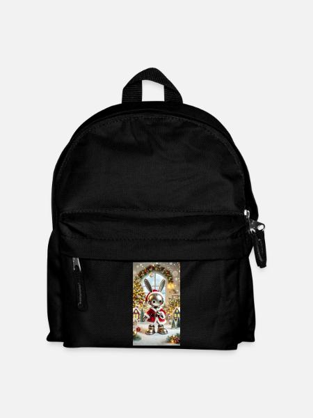 Weihnachtshase - Kinder Rucksack - Schwarz