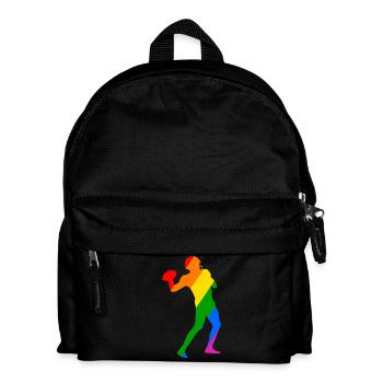 Rainbow Football Player - Kids' Backpack - black - Front