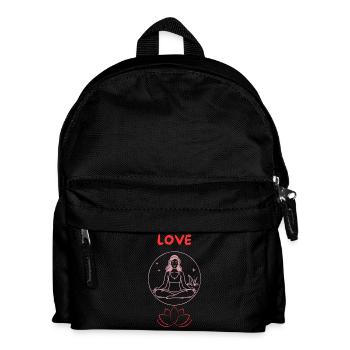 Love meditation - Kinder Rucksack - Schwarz - Vorne