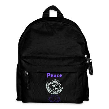 Peace - Kinder Rucksack - Schwarz - Vorne