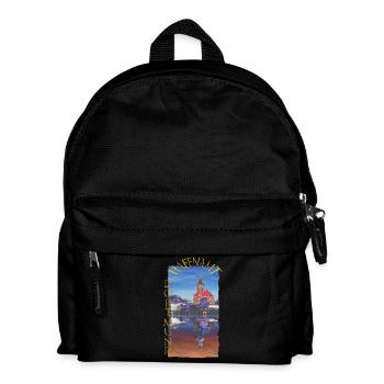Historisches Dortmunder Hafenamt - Kinder Rucksack - Schwarz - Vorne