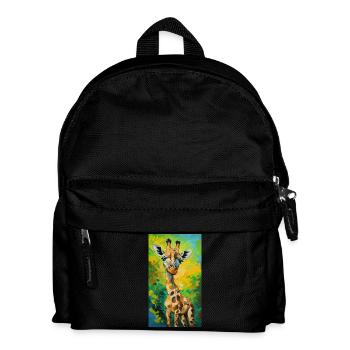 Giraffe Painting Painting Art comic - Kids' Backpack - black - Front