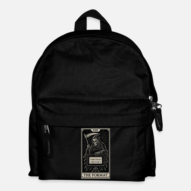 Datahoarding Tarot: Death of Format - Kids' Backpack - black