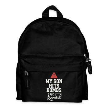 Boy Mom Baseball Proter Sohn Homerun Travel Team - Kinder Rucksack - Schwarz - Vorne
