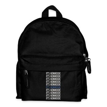 Phrase typographique Génocide répété - Sac à dos Enfant - noir - Devant