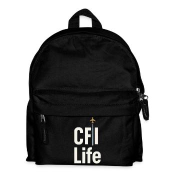 Flight Instructor Cfi Pilot Aviation Instructor - Kids' Backpack - black - Front