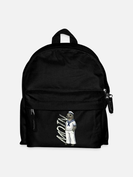 MOIN Seehund im Matrosenlook - Kinder Rucksack - Schwarz