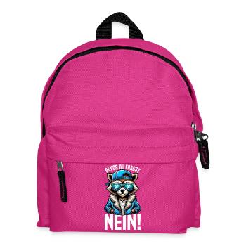 Before you ask no raccoon bad mood - Kids' Backpack - fuchsia - Front
