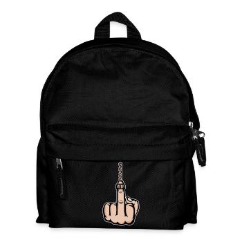 Middle Finger Stinky Finger Drill Design - Kids' Backpack - black - Front