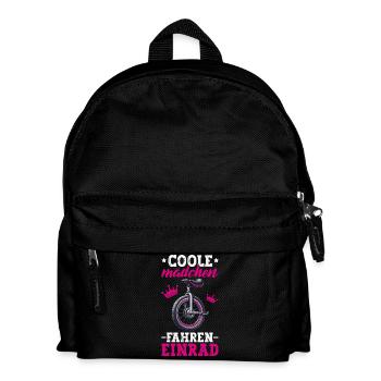 Fille cool en monocycle - Sac à dos Enfant - noir - Devant