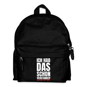 Ich hab das schon verstanden ist mir nur egal - Kinder Rucksack - Schwarz - Vorne