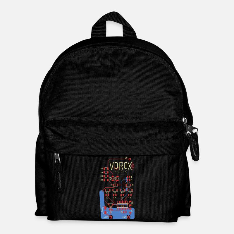 Audio Circuit Platinenkunst - Kinder Rucksack - Schwarz