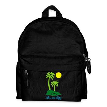 Alone and happy - Kids' Backpack - black - Front