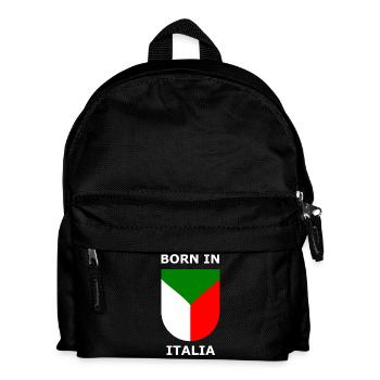 Geboren in Italia Schild - Kinder Rucksack - Schwarz - Vorne